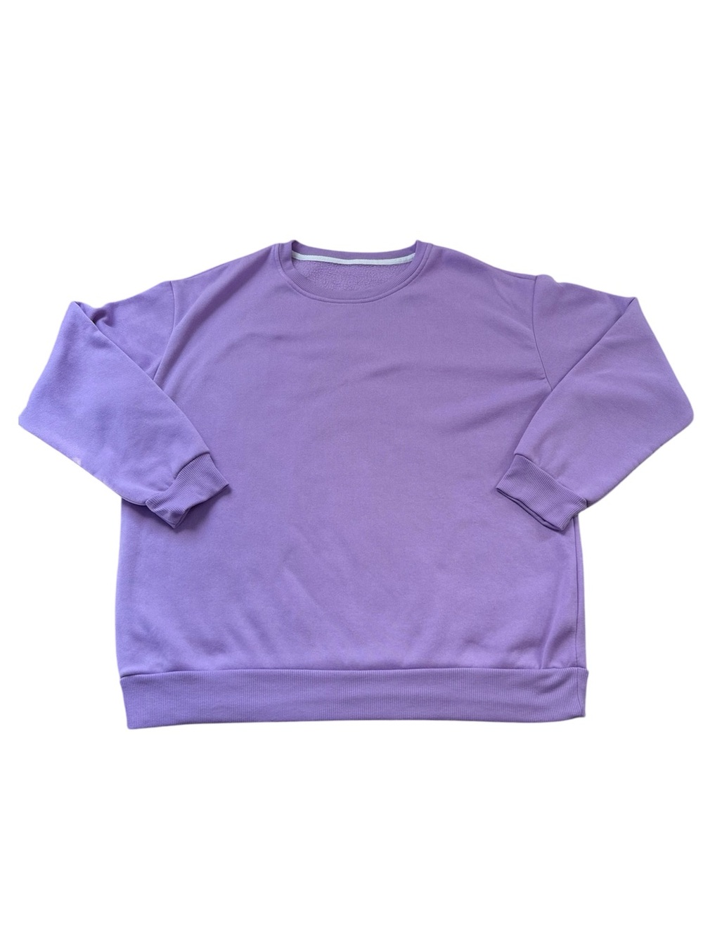 🆕SHEIN Lavender Long Sleeve Crewneck Top